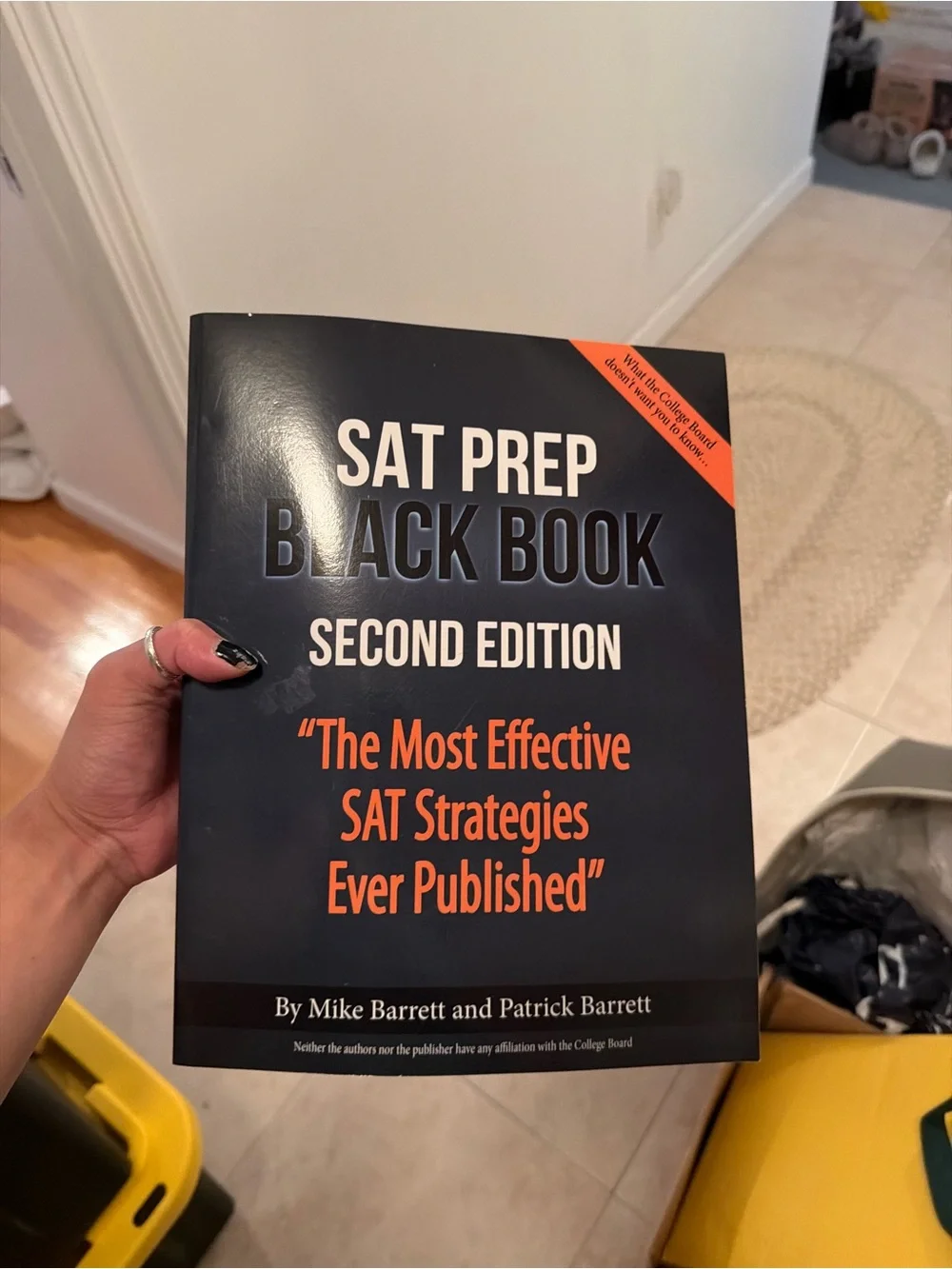 SAT Prep Black Book Second Edition - Black/Orange - Unbranded